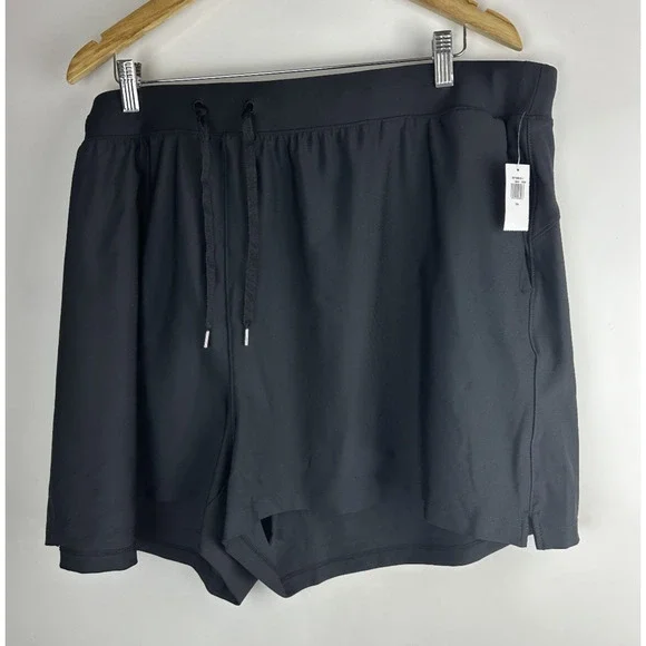 NWT Old Navy High Waisted PowerSoft Shorts Black 3" inseam Women's Plus Size 3X - Picture 10 of 11